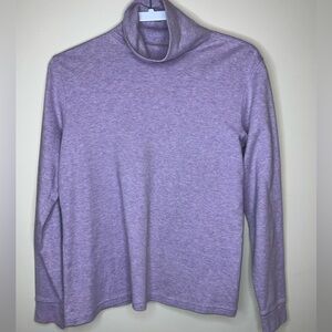 L.L. Bean Women's Lavender Supima Cotton Mock-neck Top Size M